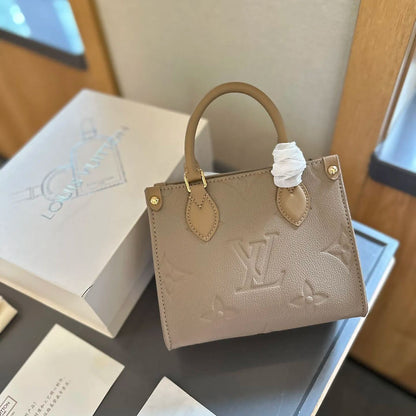 Louis Vuitton◇OnTheGo ハンドバッグは、モノグラム アンプラント レザーのエレガンスを解き放ちます