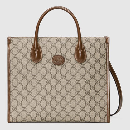 【GUCCI】グッチ GG スモール トートバッグ ベージュ/ブラウン