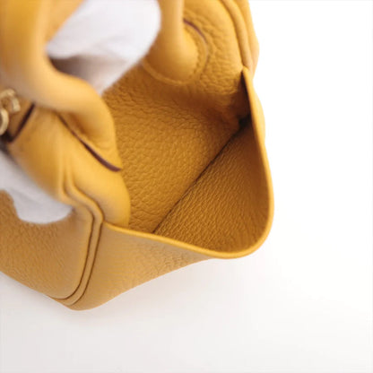 エルメス ミニリンディ トリヨンクレマンス ジョーヌアンブル ゴールド金具