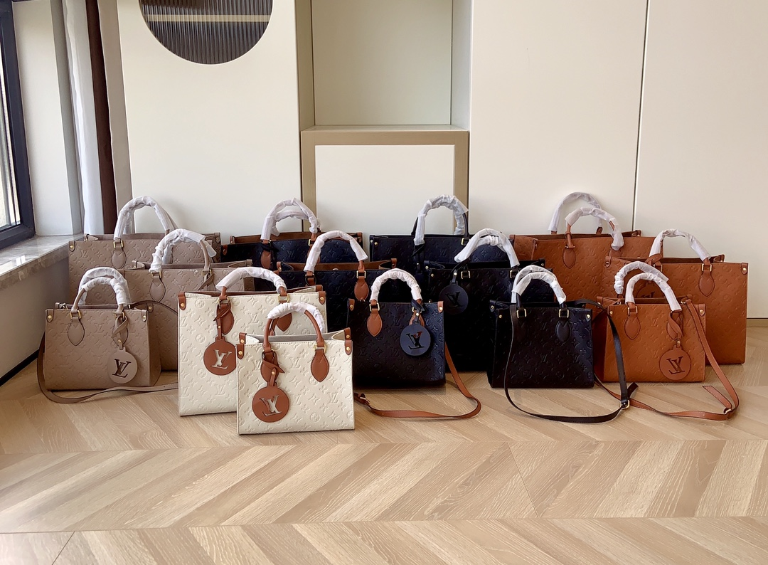 【LOUIS VUITTON】LV 2023 新製品 専門店定番の大きい押し花シリーズで、定番Onthego Toteショッピングバッグ