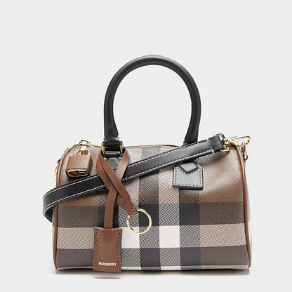 BURBERRY /　レディース チェック ミニ ボウリング バッグ