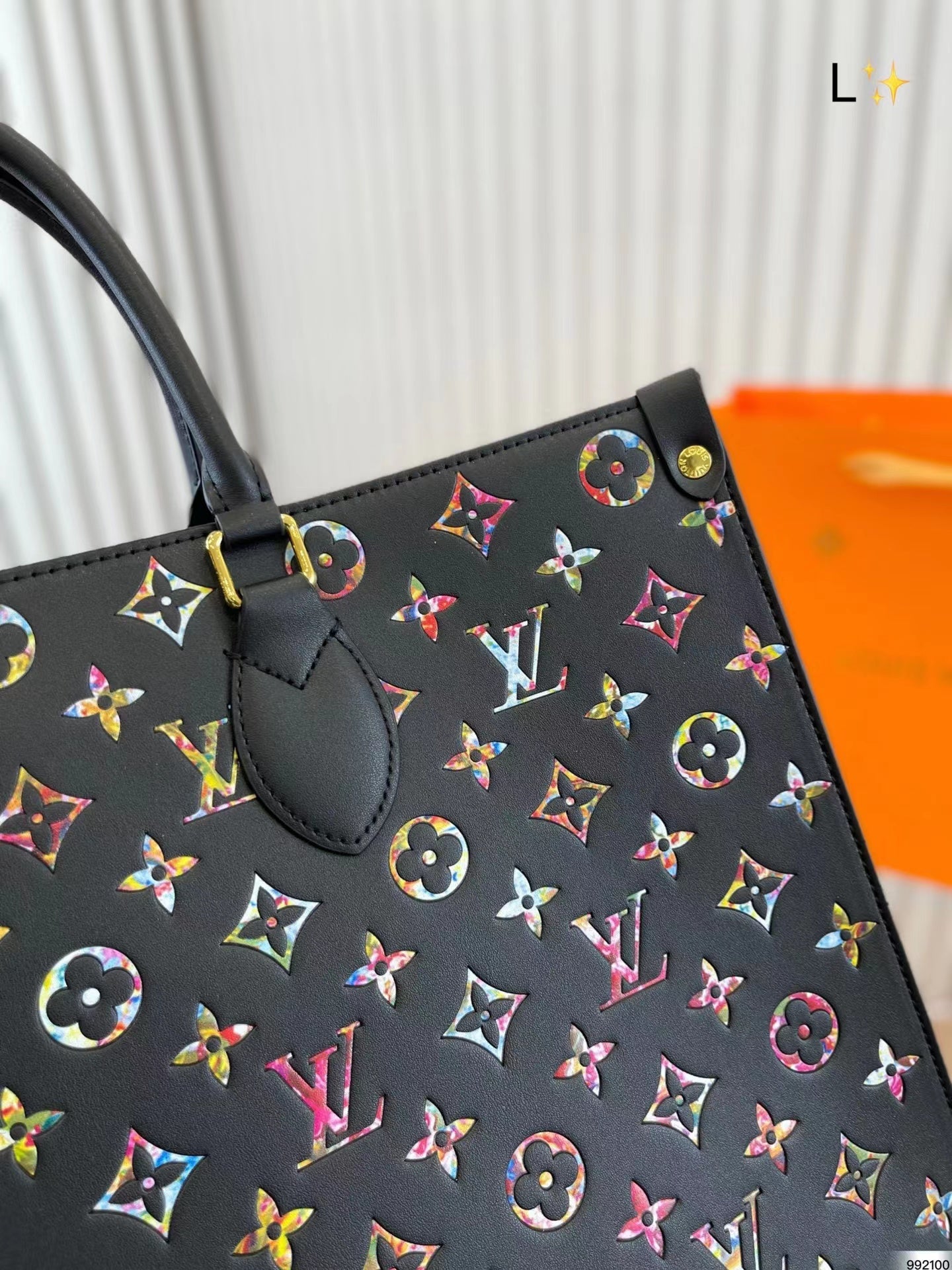 L&v カラフルなパターン ハンドバッグ ショッピングバッグ【50%オフ 送料無料】