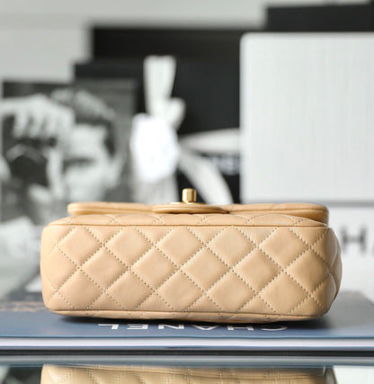 Chanel classic flap mini with golden ball