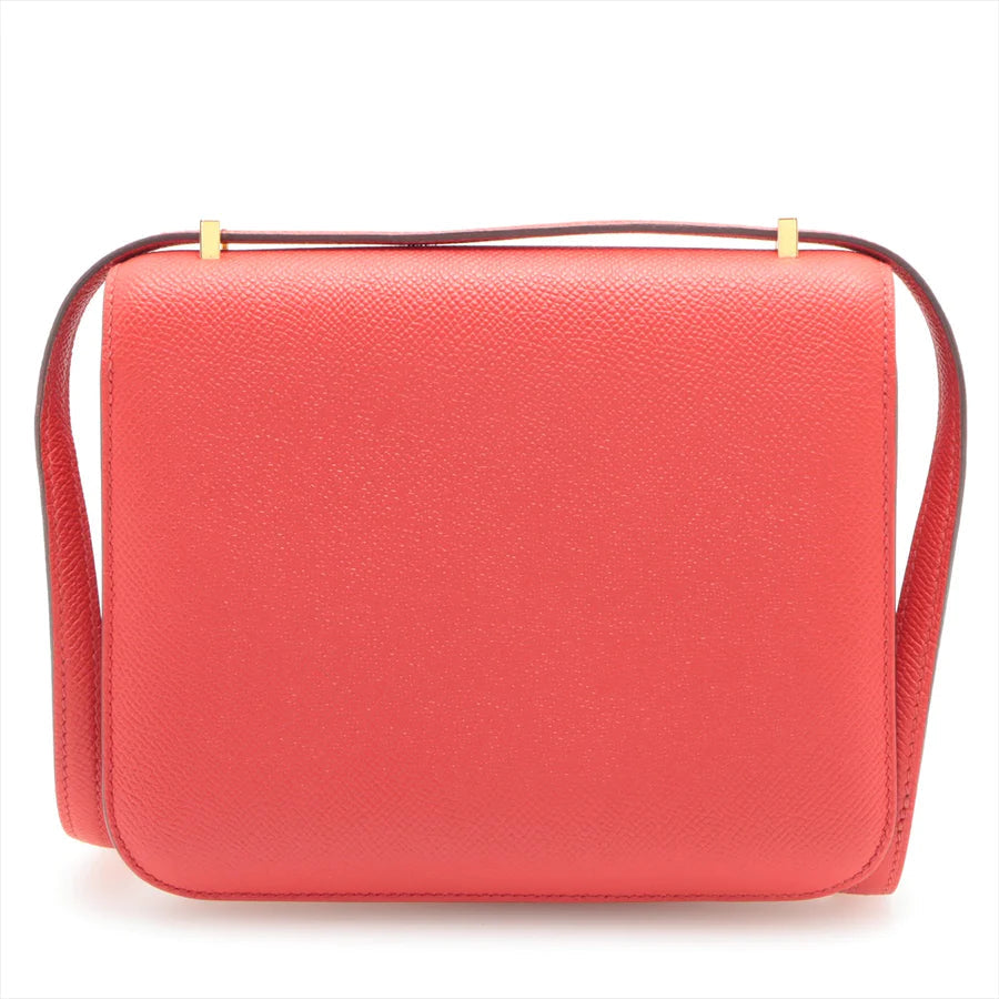 エルメス コンスタンス3 ミニ18 ヴォーエプソン ルージュクー ゴールド金具