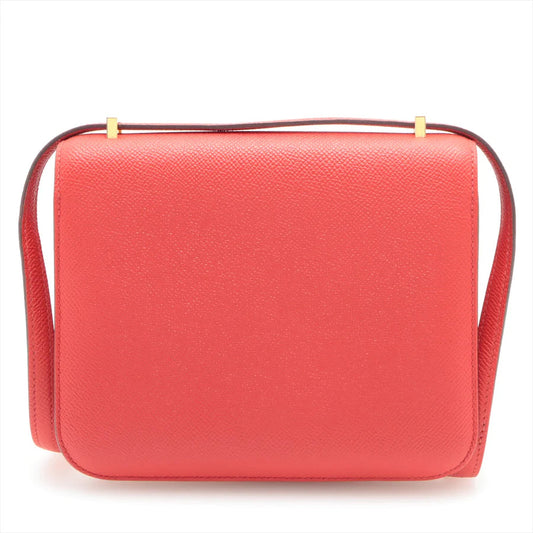 エルメス コンスタンス3 ミニ18 ヴォーエプソン ルージュクー ゴールド金具