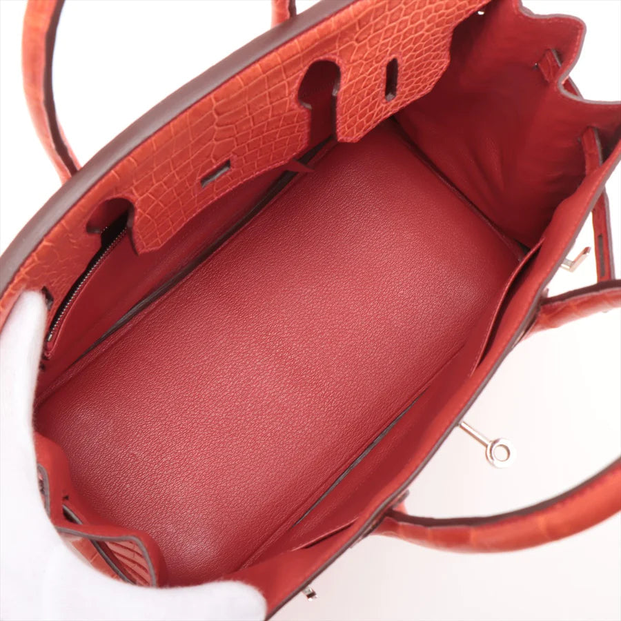 エルメス バーキン30 ポロサスマット ルージュインディアン シルバー金具