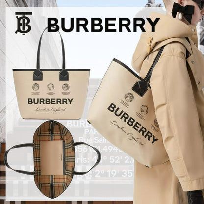 【BURBERRY】🔥雑誌掲載！ミディアム ロンドン トートバッグ💓日本人気上昇中↑↑↑今すぐ欲しい！