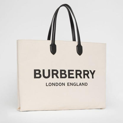 【BURBERRY】VIP価格で関送込★ロゴデティールキャンバス トート