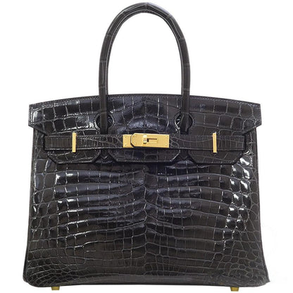 【HERMES】エルメス バーキン 30cm クロコダイル ゴールド金具
