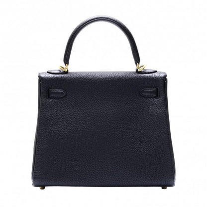 エルメス HERMES ケリー 25 トゴ ブラック イエローゴールド金具 U刻印