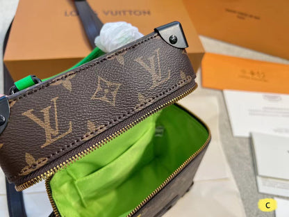 L&v バーティカルボックストランク ハンドバッグ ショルダーバッグ