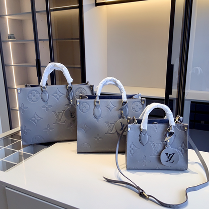 【LOUIS VUITTON】LV 2023 新製品 専門店定番の大きい押し花シリーズで、定番Onthego Toteショッピングバッグ