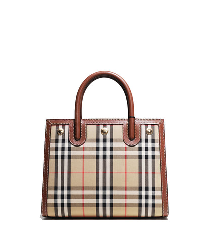 ☆Burberry ミニ ツーハンドル タイトルバッグ
