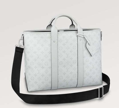 LOUIS VUITTON 機能的 ヴィトン トートバッグ ウィークエンド 白 黒 ビジネス M30919 M30937