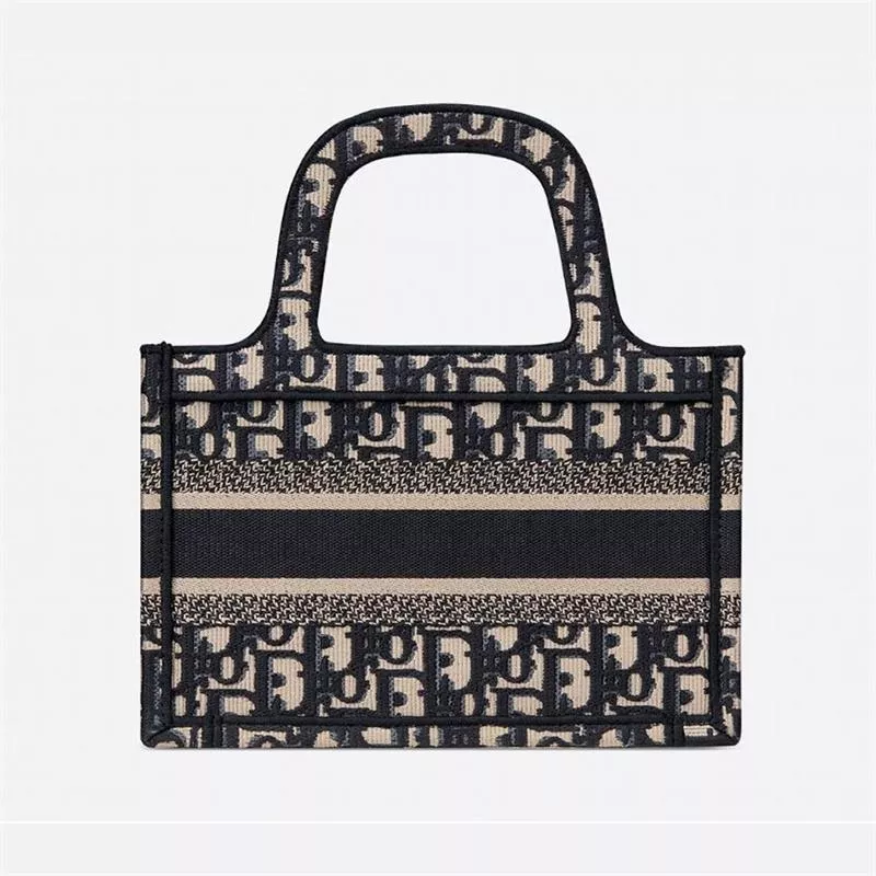 【DIOR】ディオール オブリーク 刺繍 ブックトートミニバッグ