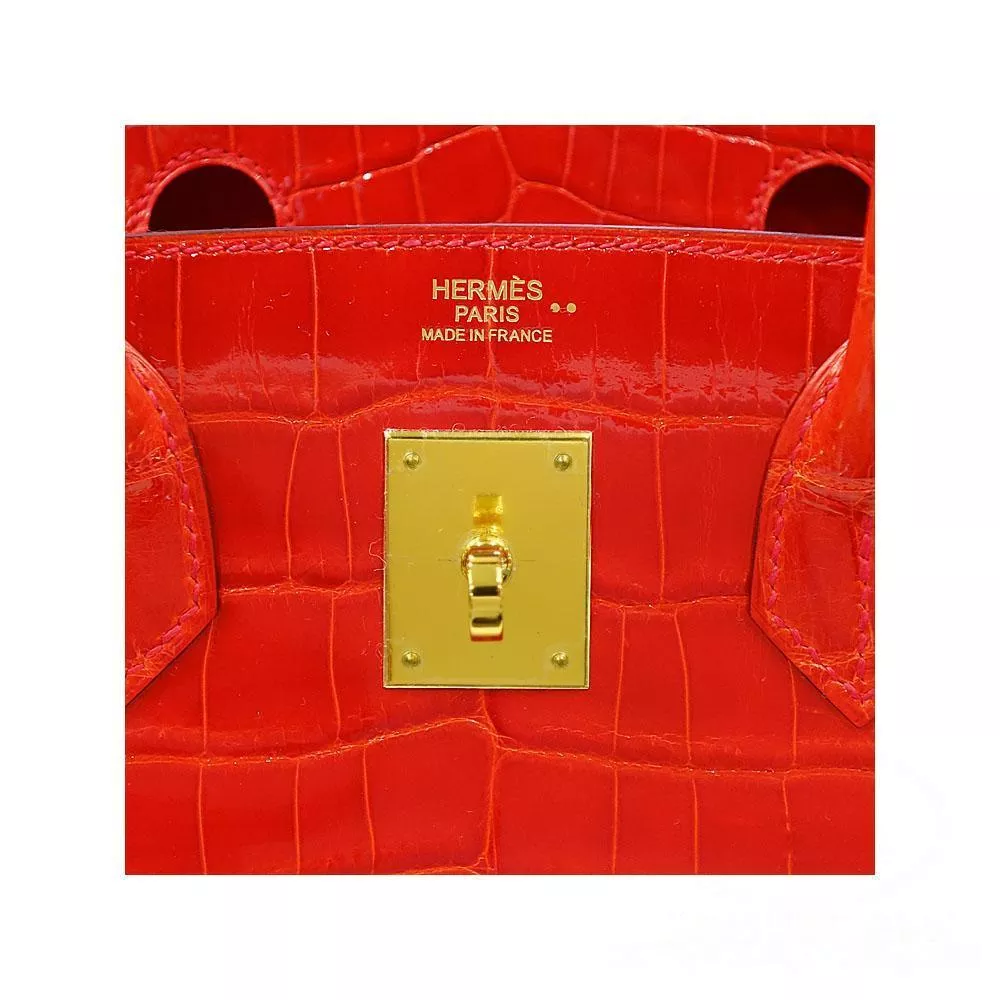 【HERMES】エルメス バーキン 30cm クロコダイル ゴールド金具