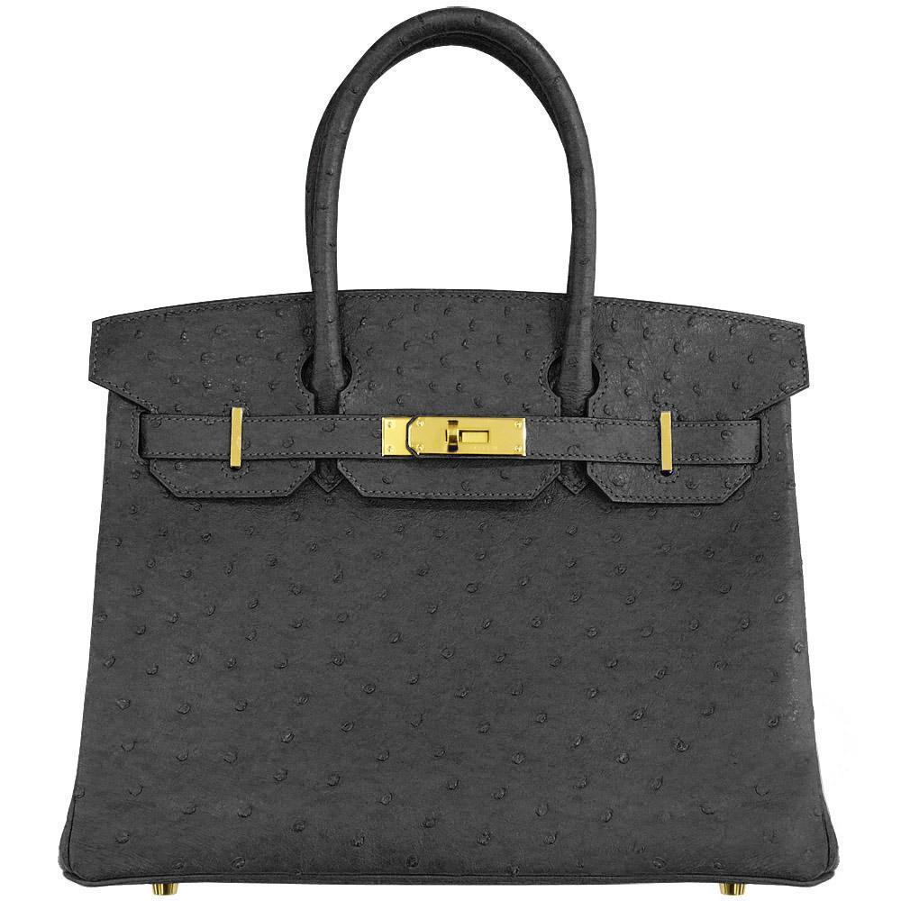 【HERMES】エルメス バーキン 30cm オーストリッチ ゴールド金具
