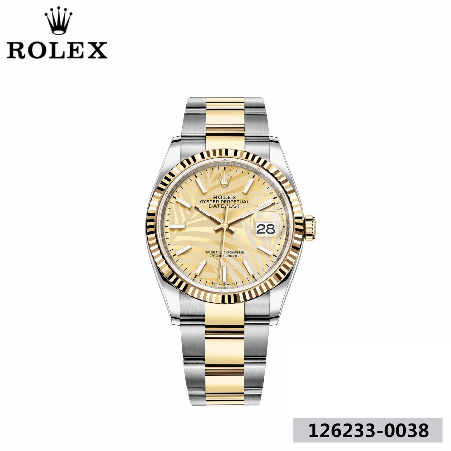 デイトジャスト 36 オイスター 36 mm オイスタースチール＆イエローゴールド