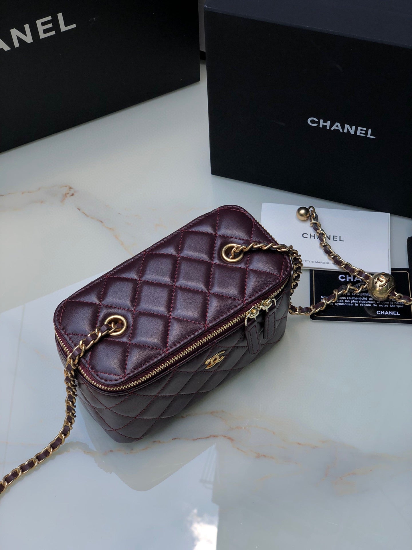 Chanel Classic Vanity 22C Bag with Chain AP2303