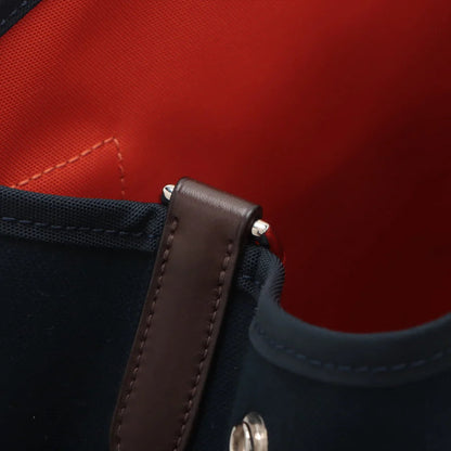 エルメス サックドパンサージュグルーム キャンバス ネイビー シルバー金具