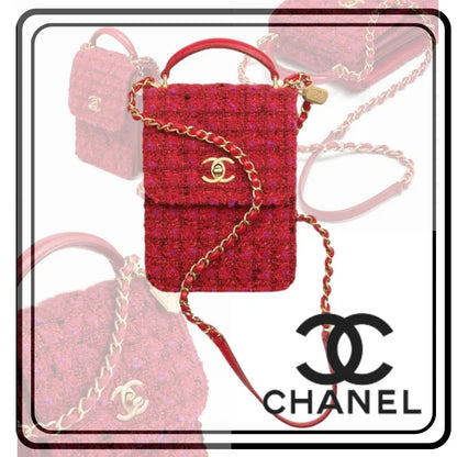 ツイードがかわいい★ 【CHANEL】ハンドルツイードバック