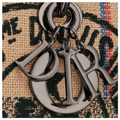 LADY D-LITE ミディアムバッグ Dior Union ジュートキャンバス