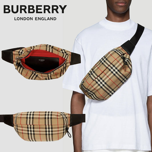 【完売必至】BURBERRY バーバリー チェックベルトバッグ