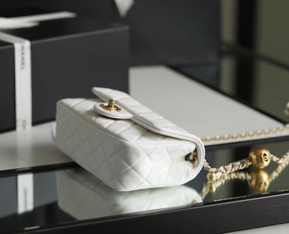 Chanel classic flap mini with golden ball