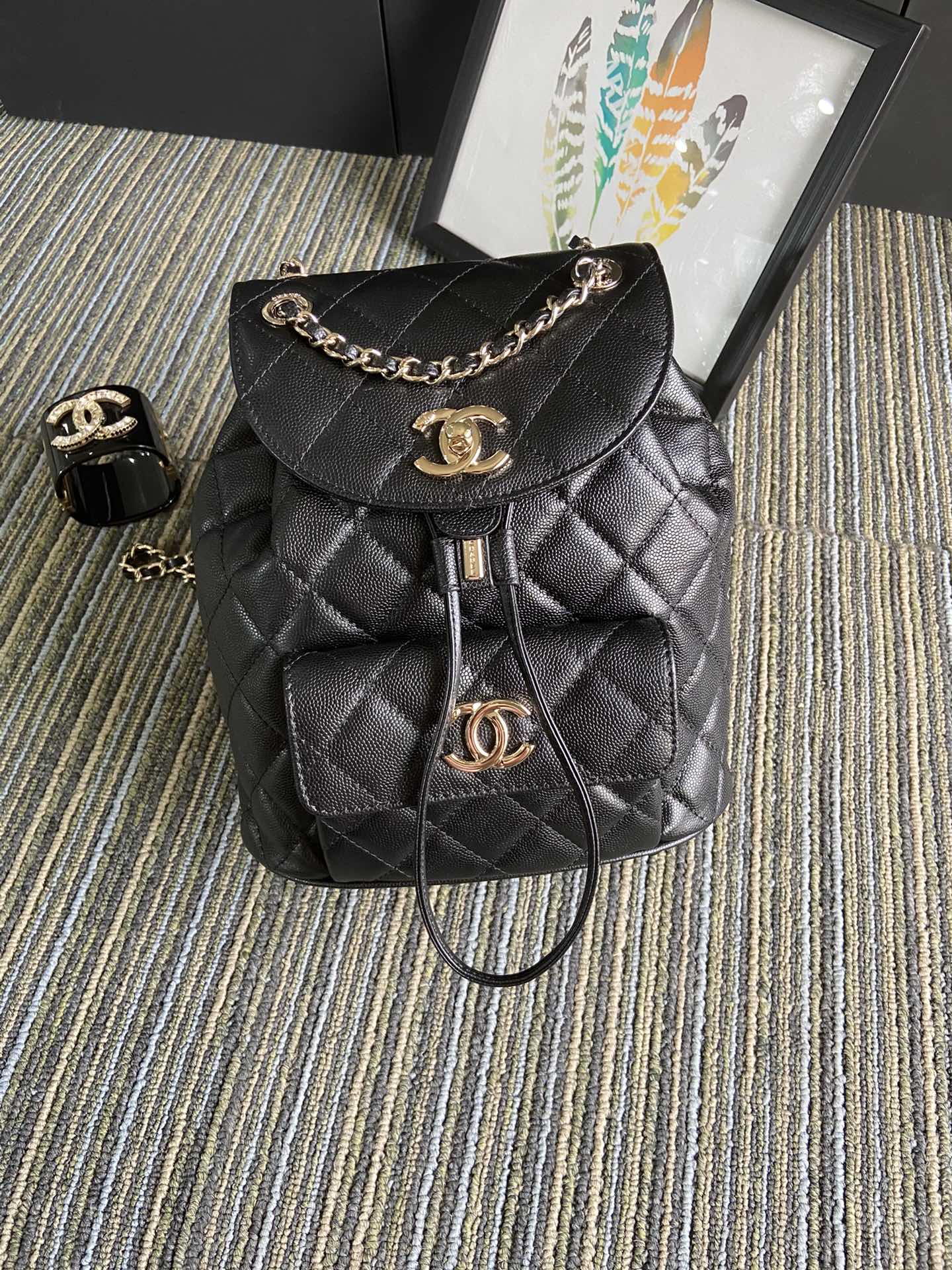 Chanel Ball pattern Backpack S1371