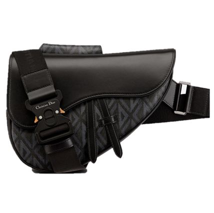 DiorEssentials SADDLE バッグ CD Diamond キャンバス & スムースカーフスキン