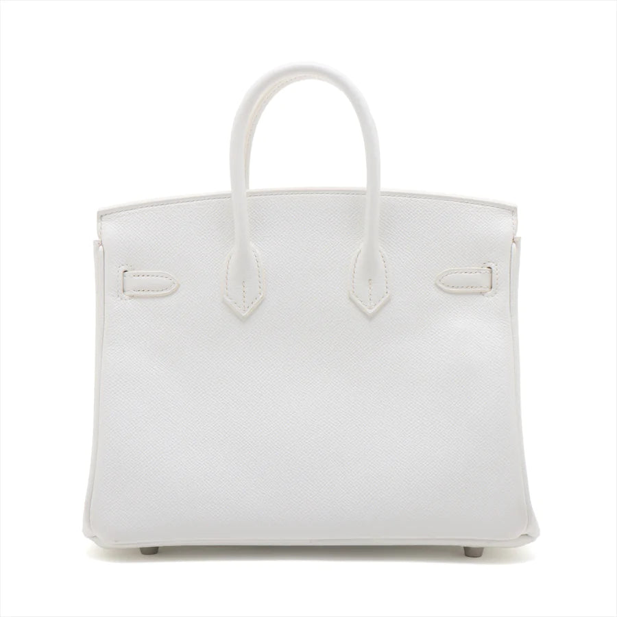 エルメス バーキン25 ヴォーエプソン ホワイト シルバー金具