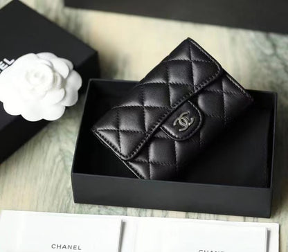 Chanel Classic Leather Wallet In Black