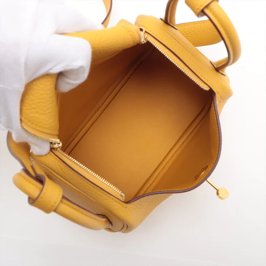 エルメス ミニリンディ トリヨンクレマンス ジョーヌアンブル ゴールド金具