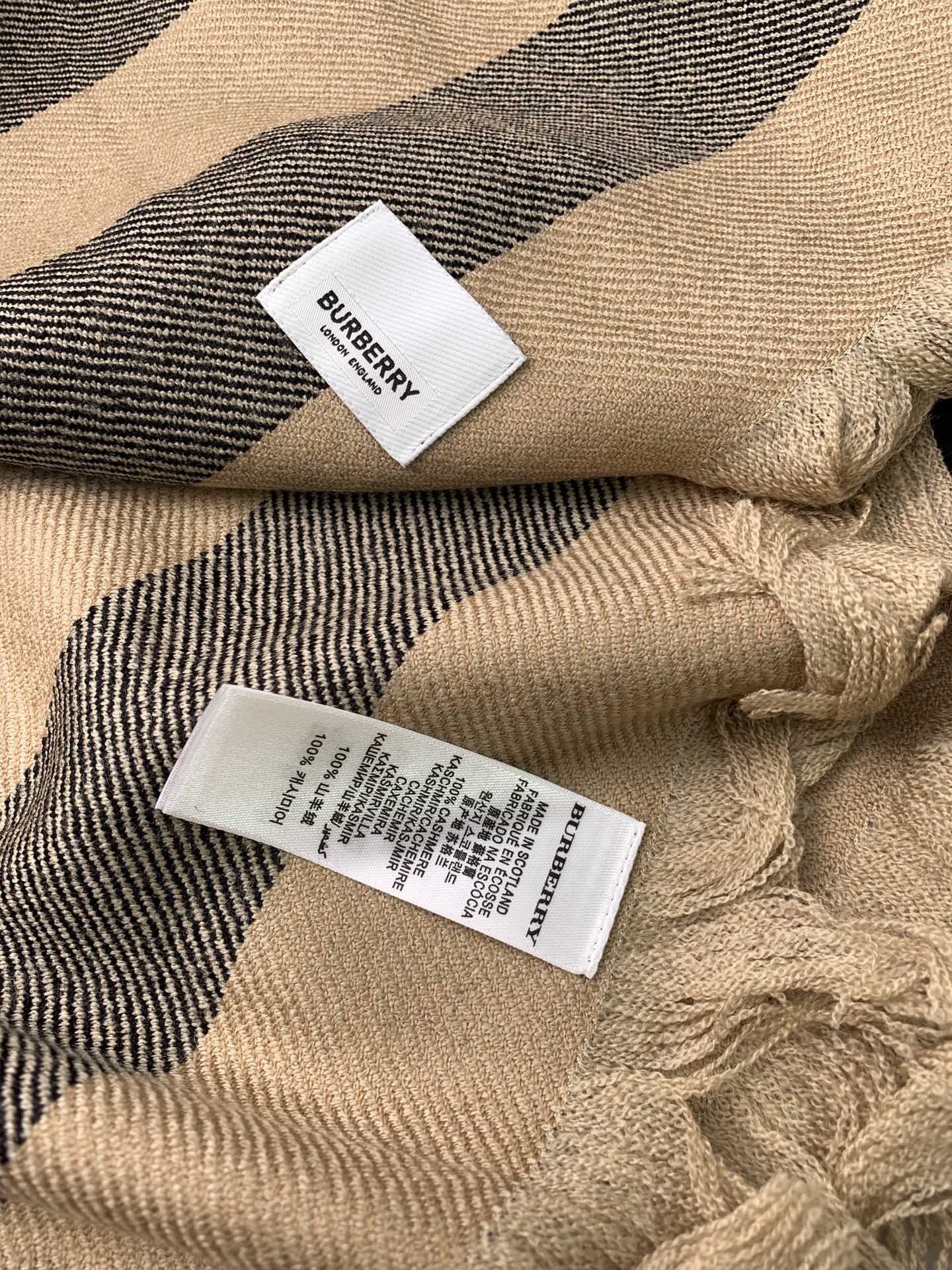 【2024】【BURBERRY バーバリー】オートクチュール ファッション トランジショナル カラー ロング ビアード スカーフ35*240CM