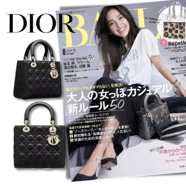 ⚡絶好の機会をお見逃しなく！雑誌掲載！【DIOR】 LADY DIOR ミディアムバッグ