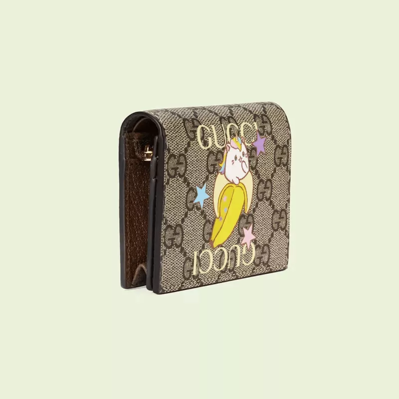 【GUCCI】レインボー＆スター ばなにゃ プリント カードケース