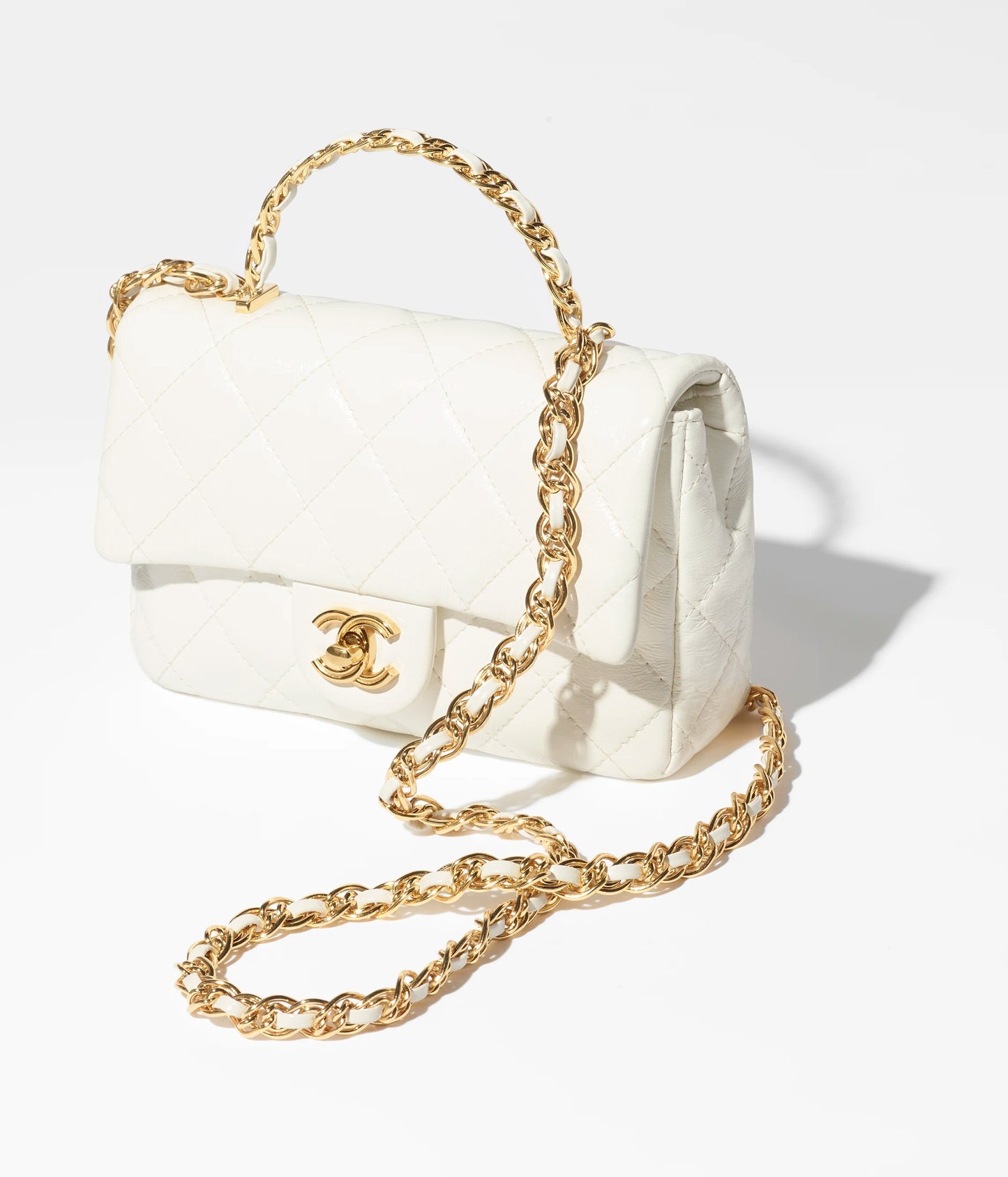 スモール トップハンドル フラップ バッグ