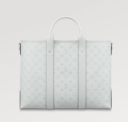 LOUIS VUITTON 機能的 ヴィトン トートバッグ ウィークエンド 白 黒 ビジネス M30919 M30937