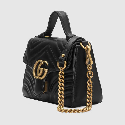 【GUCCI】グッチGGマーモントミニトップハンドルバッグ◆ハンドバッグ