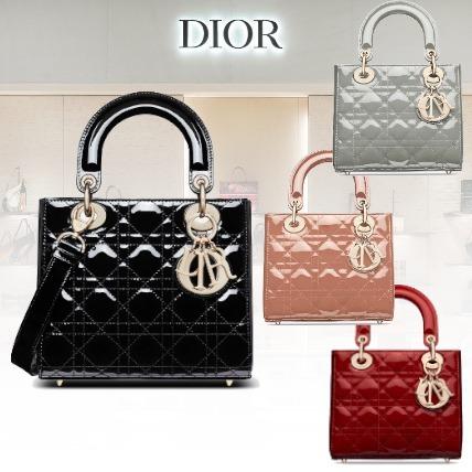 【ディオール】21SS新作カラー★ パテントカーフスキン スモールバッグ-全4色