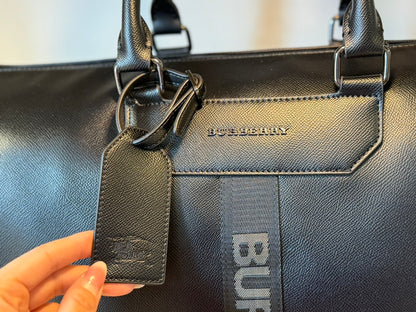 ♦Burberry♦2024 パッチワーク レザー ウェビング レター トラベル バッグ カップル モデル