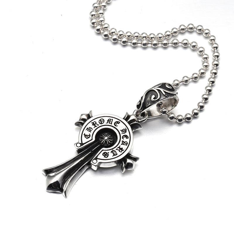 Chrome Hearts クロムハーツ バッジクロスネックレス 65cm