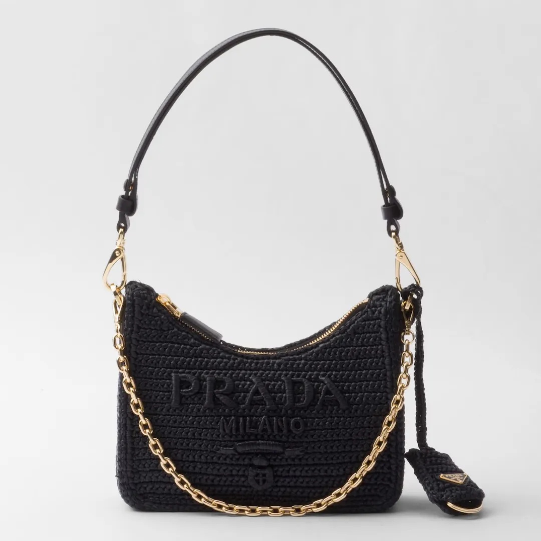 【大人気】PRADA プラダ◆Re-edition ミニバッグ チェーン ストラップ付 22*18*6CM 240920