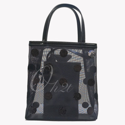 PRADA スモール ポルカドット メッシュ トートバッグ