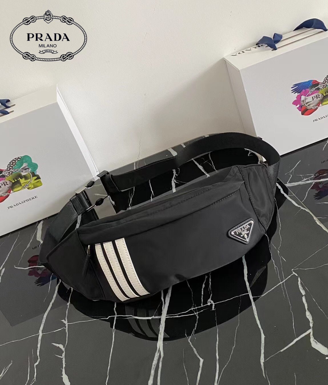 【PRADA 公式 旗艦店】プラダ ウエストポーチ 当日出荷 好評に付き再入荷！26*12*7CM