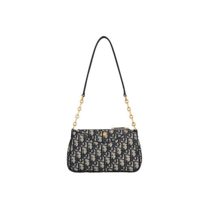 【23年新作】 DIOR 30 MontaigneAvenue CDロゴHoboパッケージ ワンショルダー斜め掛けバッグブルー