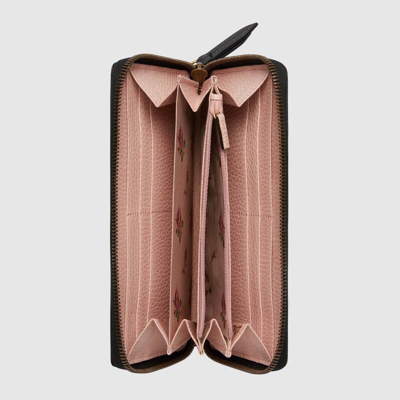 ボウ レザー ジップアラウンドウォレット