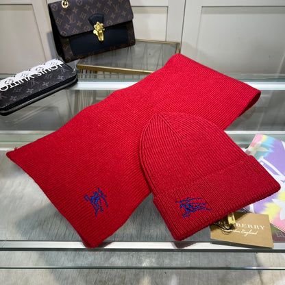 BURBERRY 帽子➕スカーフ！ 70% ウール + 30% ラビットファー ユニセックス、暖かくて快適