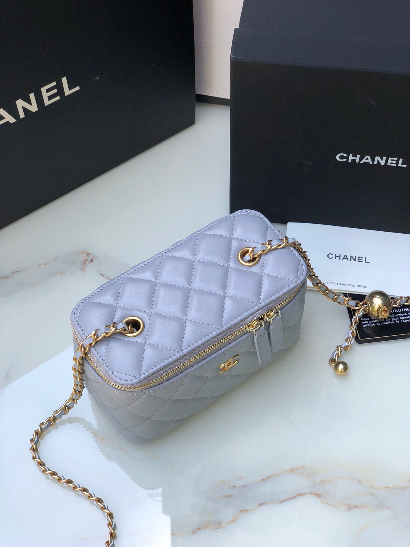Chanel Classic Vanity 22C Bag with Chain AP2303