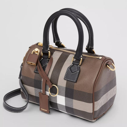 BURBERRY /　レディース チェック ミニ ボウリング バッグ